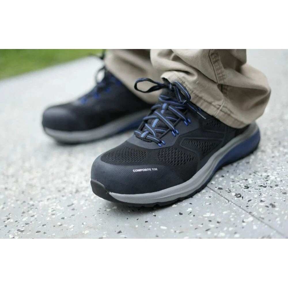 Herman Survivors Men Cassle Composite Toe Slip Resist Black/Blue Work Size 9 (M)